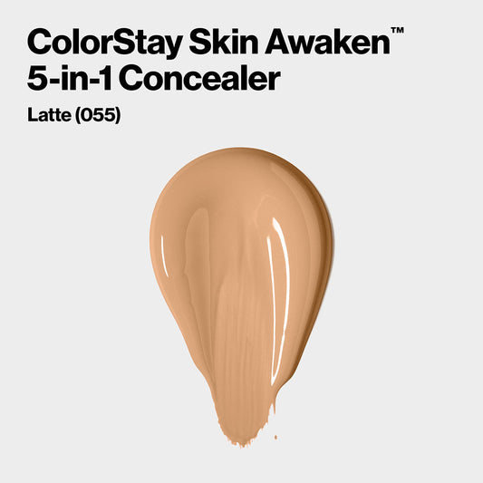Revlon ColorStay Skin Awaken Cream Concealer, Longwear, 055 Latte, 0.27 fl oz