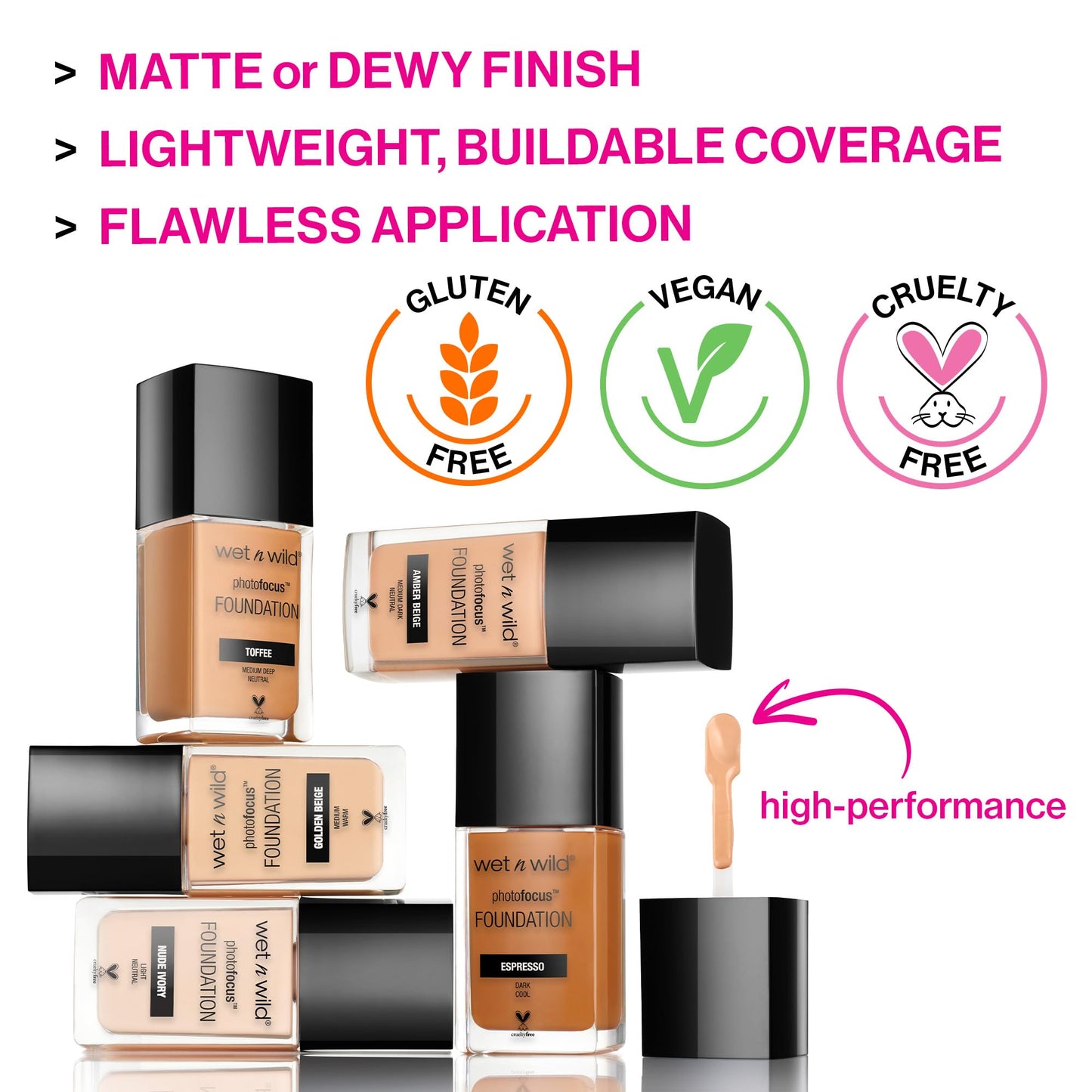 Wet n Wild Photo Focus Dewy Liquid Foundation Makeup, Cream Beige, 1.0 fl oz