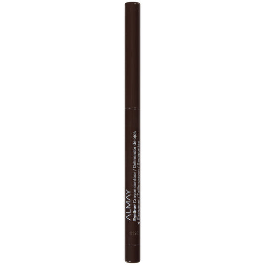 Almay All-Day Eyeliner Pencil, Crayon Contour Water Resistant Eyeliner Pencil, 207 Brown, 0.01 oz
