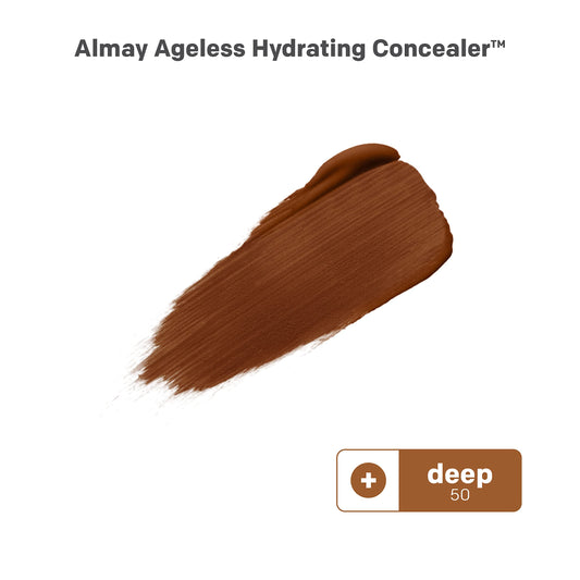 Almay Ageless Hydrating Liquid Concealer, Natural Finish, 050 Deep, 0.37 fl oz