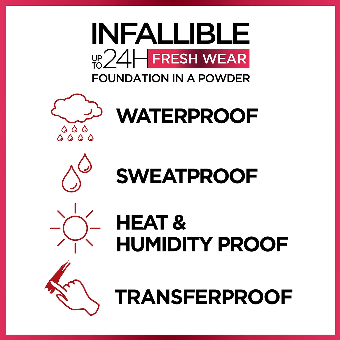 L'Oreal Paris Infallible Fresh Wear Foundation in a Powder, Mocha - 370, 0.31 oz