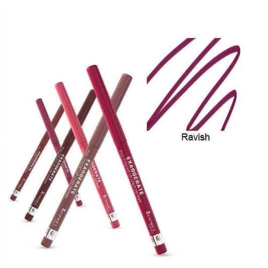 Rimmel London Exaggerate Full Colour Lip Liner, Ravish, 0.008 oz