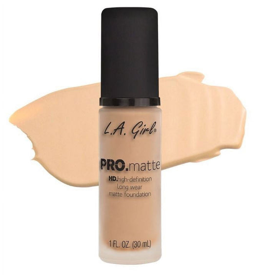 L.A. Girl Cosmetics LA Pro Matte HD. High Definition Long Wear Matte Foundation, GLM671 Ivory, 1 Ounce