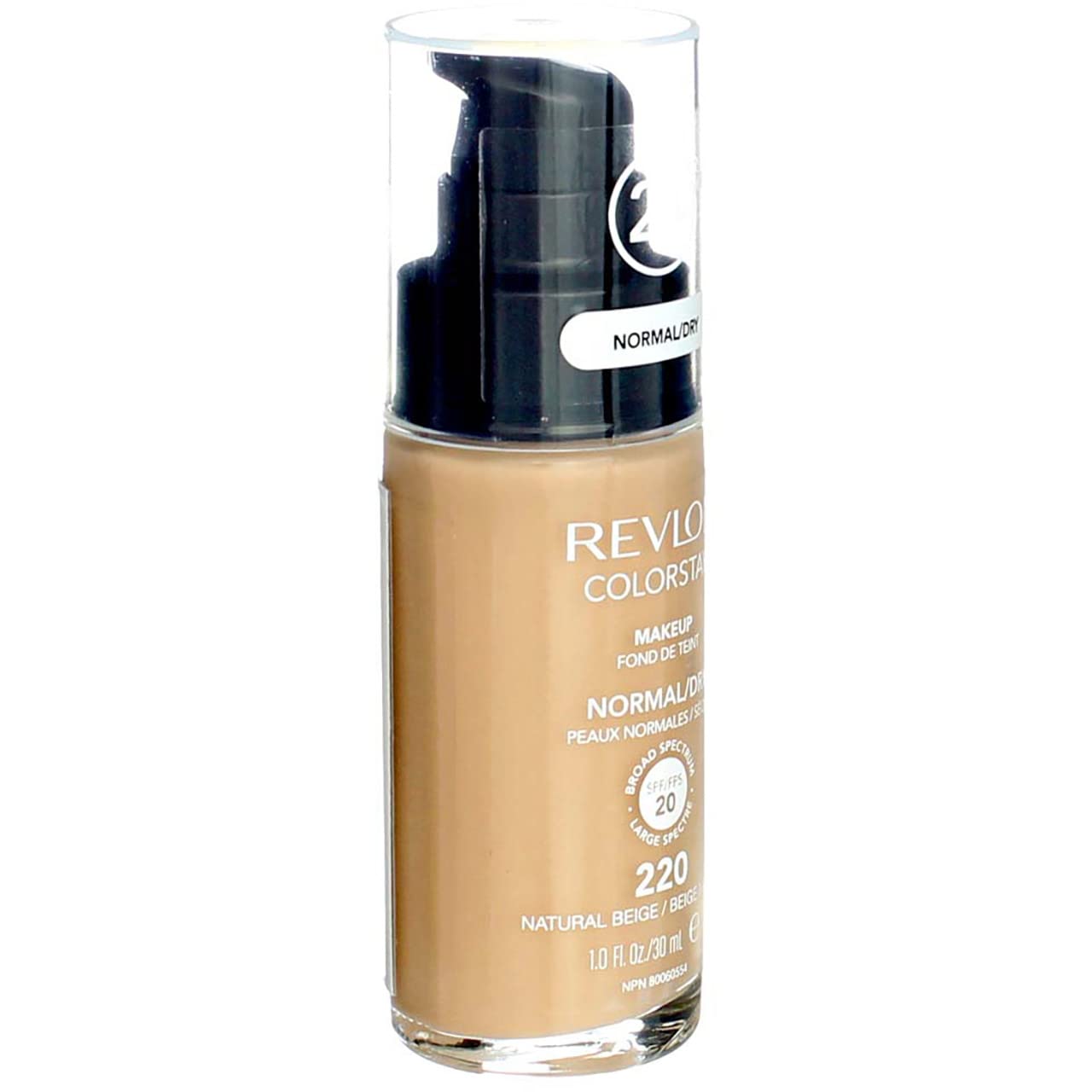 Revlon ColorStay Liquid Foundation Makeup, Normal/Dry Skin, SPF 20, 220 Natural Beige, 1 fl oz