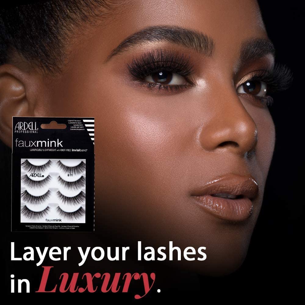 Ardell Faux Mink False Eyelashes, 811, 4 Pairs