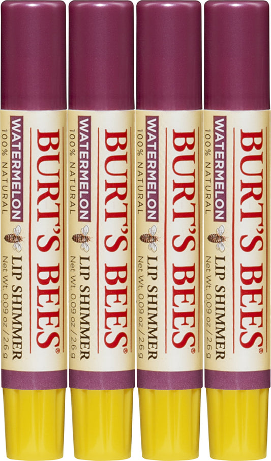 Burt's Bees 100% Natural Moisturizing Lip Shimmer, Watermelon, 1 Tube, 0.09 OZ