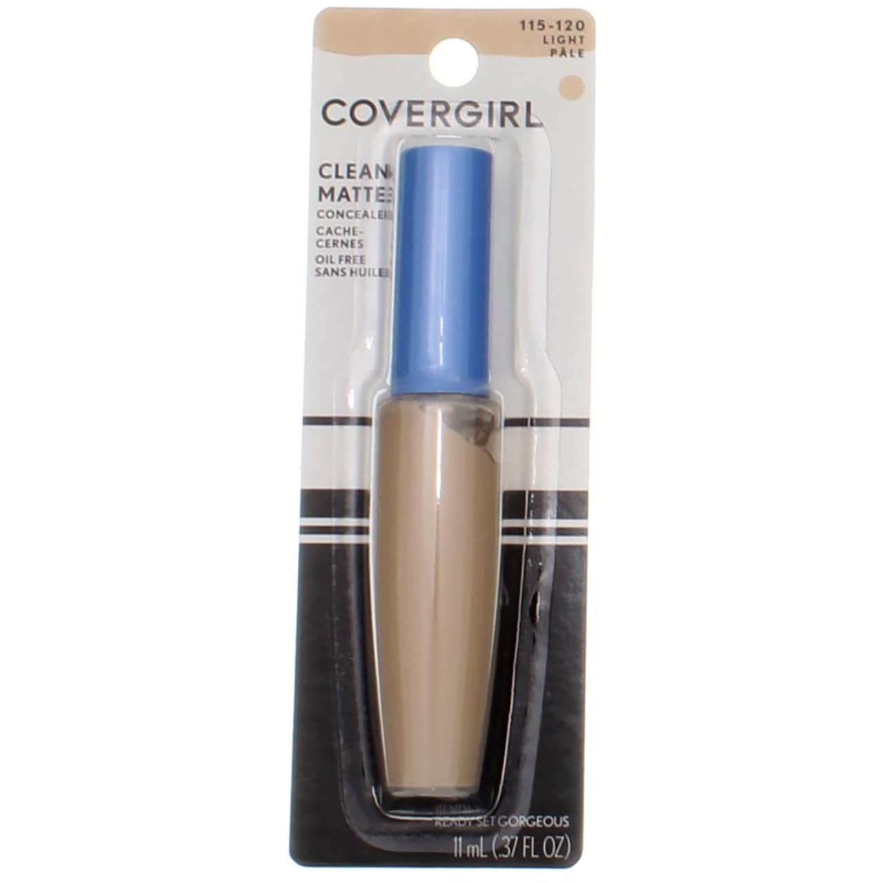 COVERGIRL Clean Matte Concealer, 120 Light, 0.32 fl oz, Full Coverage, Skin-Brightening
