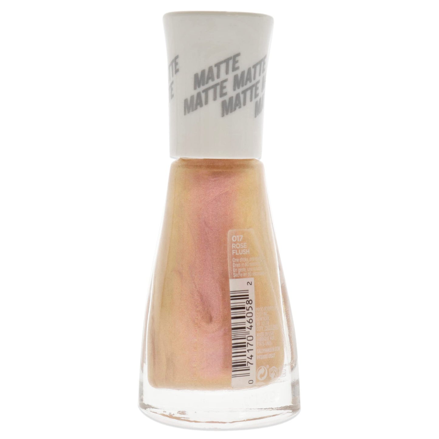 Sally Hansen Insta Dri Matte Metallics, Rose Flush, 0.31 Fl Oz (Pack of 1)