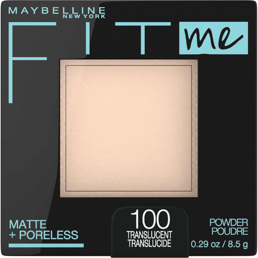 Maybelline Fit Me Matte Poreless Pressed Face Powder Makeup, Translucent, 0.29 oz