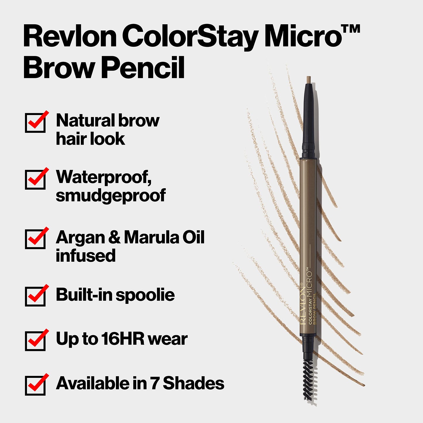 Revlon ColorStay Micro Eyebrow Pencil, 450 Blonde, 0.003 oz