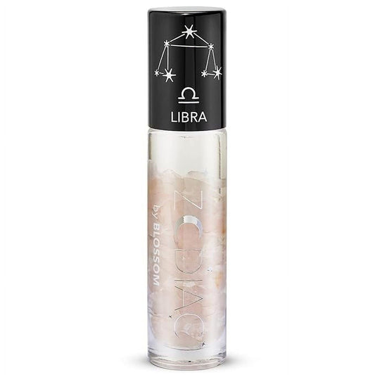 Blossom Zodiac Sign Vanilla Scented Moisturizing Roll-On Lip Gloss with Crystals, Made in USA, 0.20 fl. oz./5.9ml, Libra