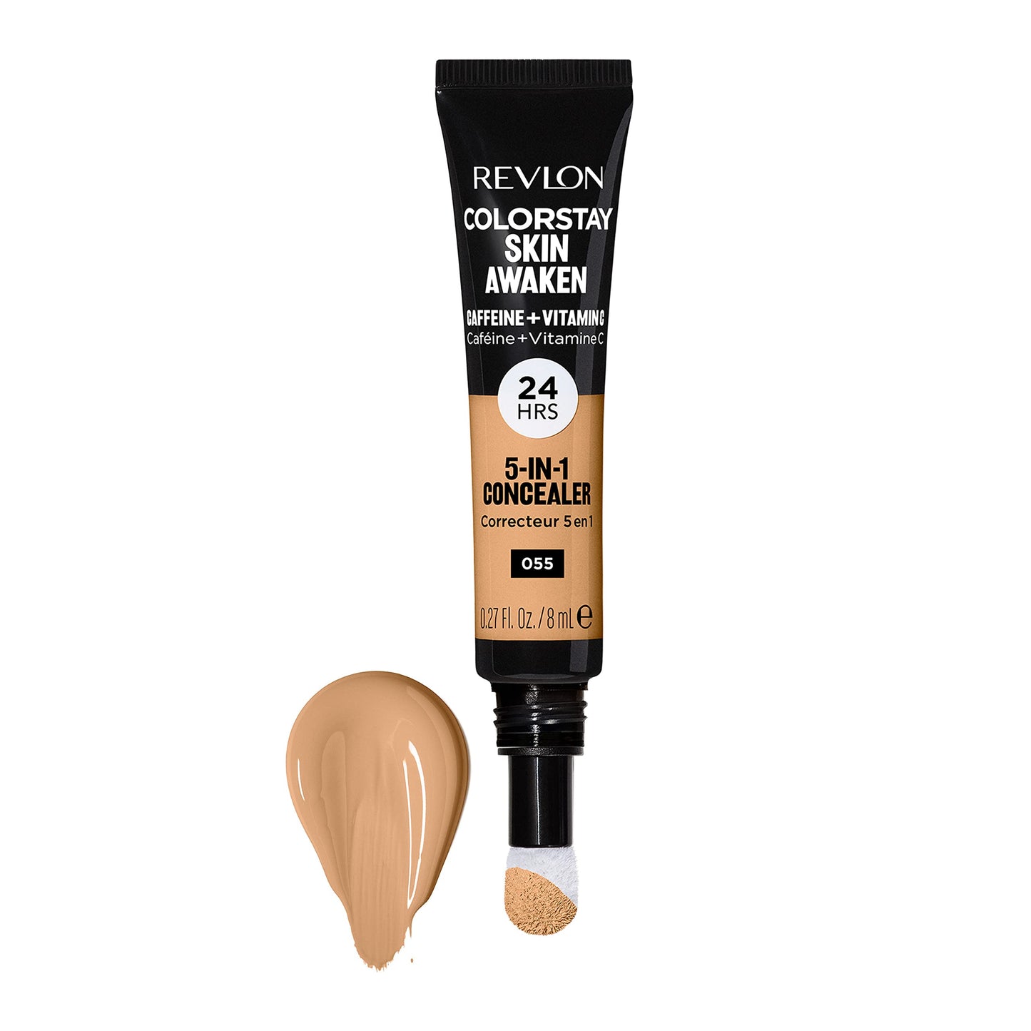 Revlon ColorStay Skin Awaken Cream Concealer, Longwear, 055 Latte, 0.27 fl oz