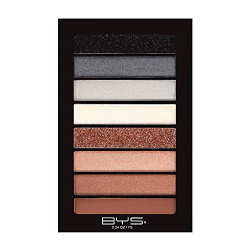 BYS Women's 8-Piece Eye Shadow Palette, Easy Blendable Eye Pigments