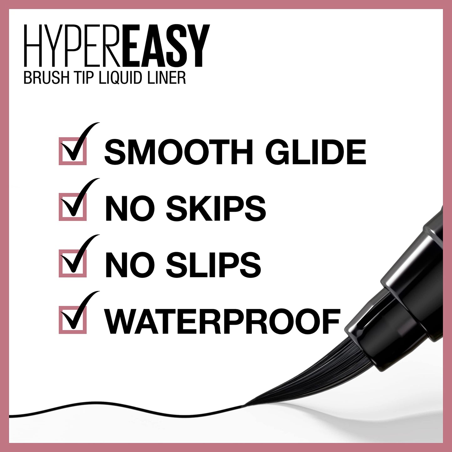 Maybelline EyeStudio Hyper Easy Liquid Eyeliner, Pitch Black