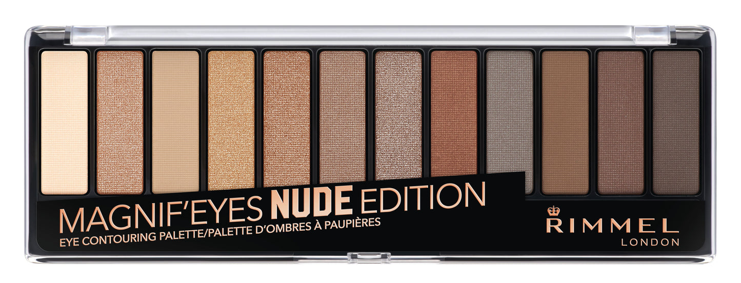 Rimmel London Magnif'eyes Eyeshadow Palette, Nude, 0.5 oz