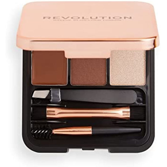 Makeup Revolution Brow Sculpt Kit - Medium Brown,  0.17oz