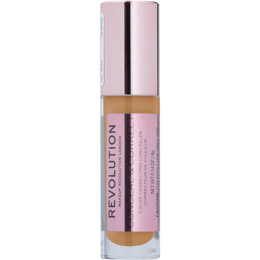 Revolution, Conceal & Define Concealer, Full Coverage & Lightweight, Long-Lasting Matte Finish, Vegan & Cruelty Free, C13 Dark to Deep Skin Tones, 0.14 oz