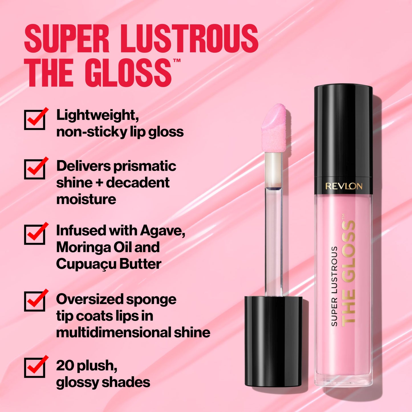 Revlon Super Lustrous Moisturizing High Shine Lip Gloss, 275 Dusk Darling, 0.13 oz
