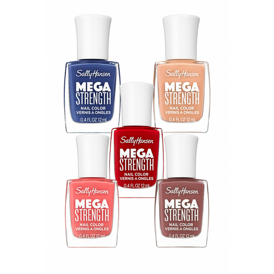 (5-pack) Sally Hansen Mega Strength Nail Polish Bundle