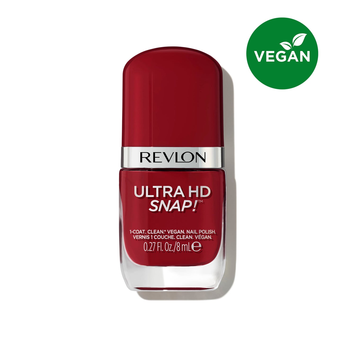 Revlon Ultra HD Snap Vegan Glossy Nail Polish, 014 Red and Real, 0.27 fl oz