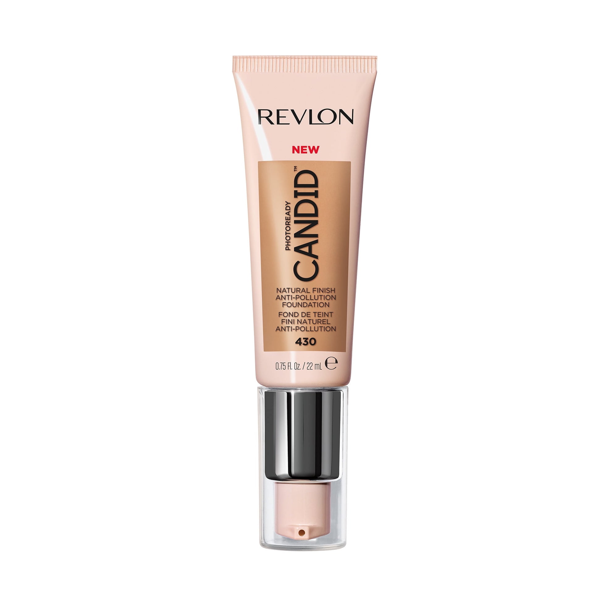 Revlon PhotoReady Candid Natura Foundation, 430 Honey Beige, 0.75 fl oz.
