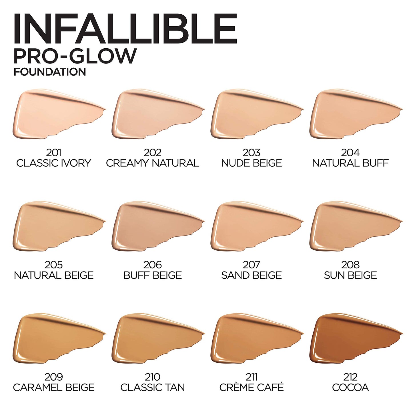 L'Oreal Paris Infallible Pro-Glow Liquid Foundation Makeup, SPF 15, 210 Classic Tan, 1 fl oz