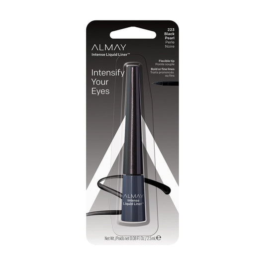 Almay Intense Liquid Eyeliner, Waterproof, Hypoallergenic, Black Pearl
