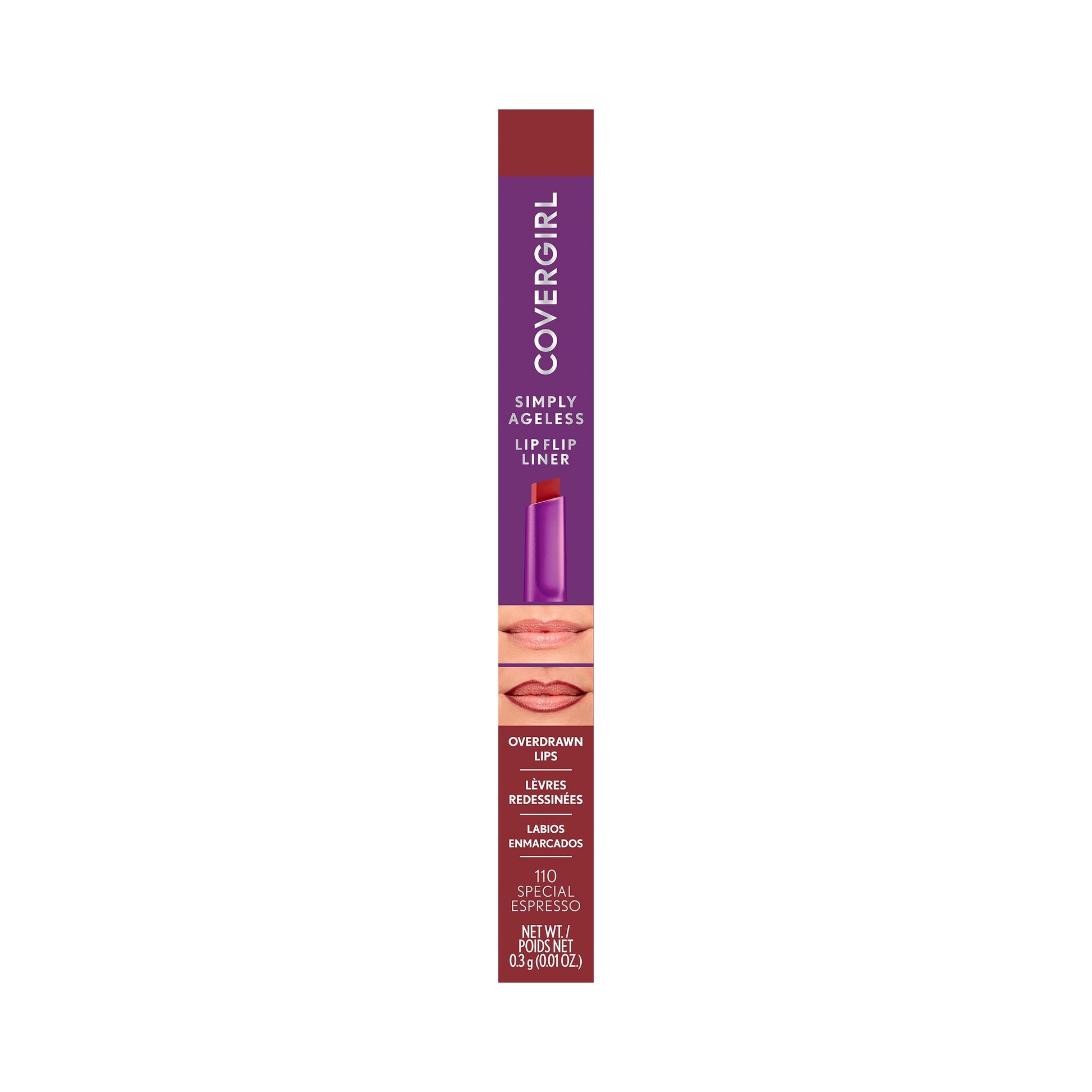 CoverGirl Simply Ageless Lip Flip Liner - Long Lasting - pecial Espresso