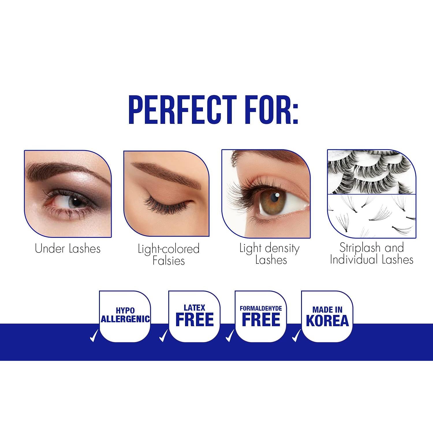 DUO Quick-Set Strip Lash Adhesive – Drying for False Lashes, 0.18 oz, 1-Pack