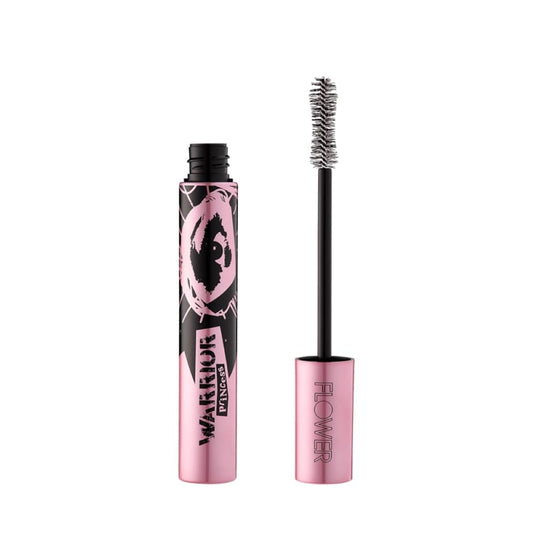 FLOWER BEAUTY Warrior Princess Mascara, Extra Length & Definition (Royal Black)