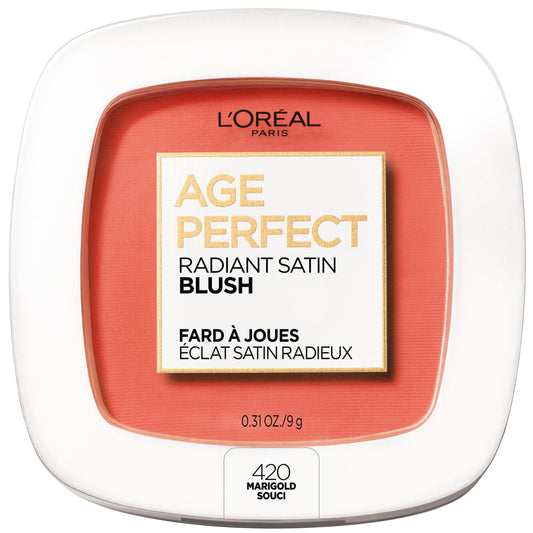 L'Oreal Paris Age Perfect Radiant Satin Blush, Marigold, 0.31 oz