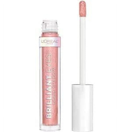 L'Oreal Paris Makeup Brilliant Eyes Shimmer Liquid Eye Shadow, Longwearing Lasting Shimmer, Crease Resistant, Flake-proof, Precision Applicator, Quick Dry, Non-greasy, Crushed Copper, 0.1 fluid_ounces
