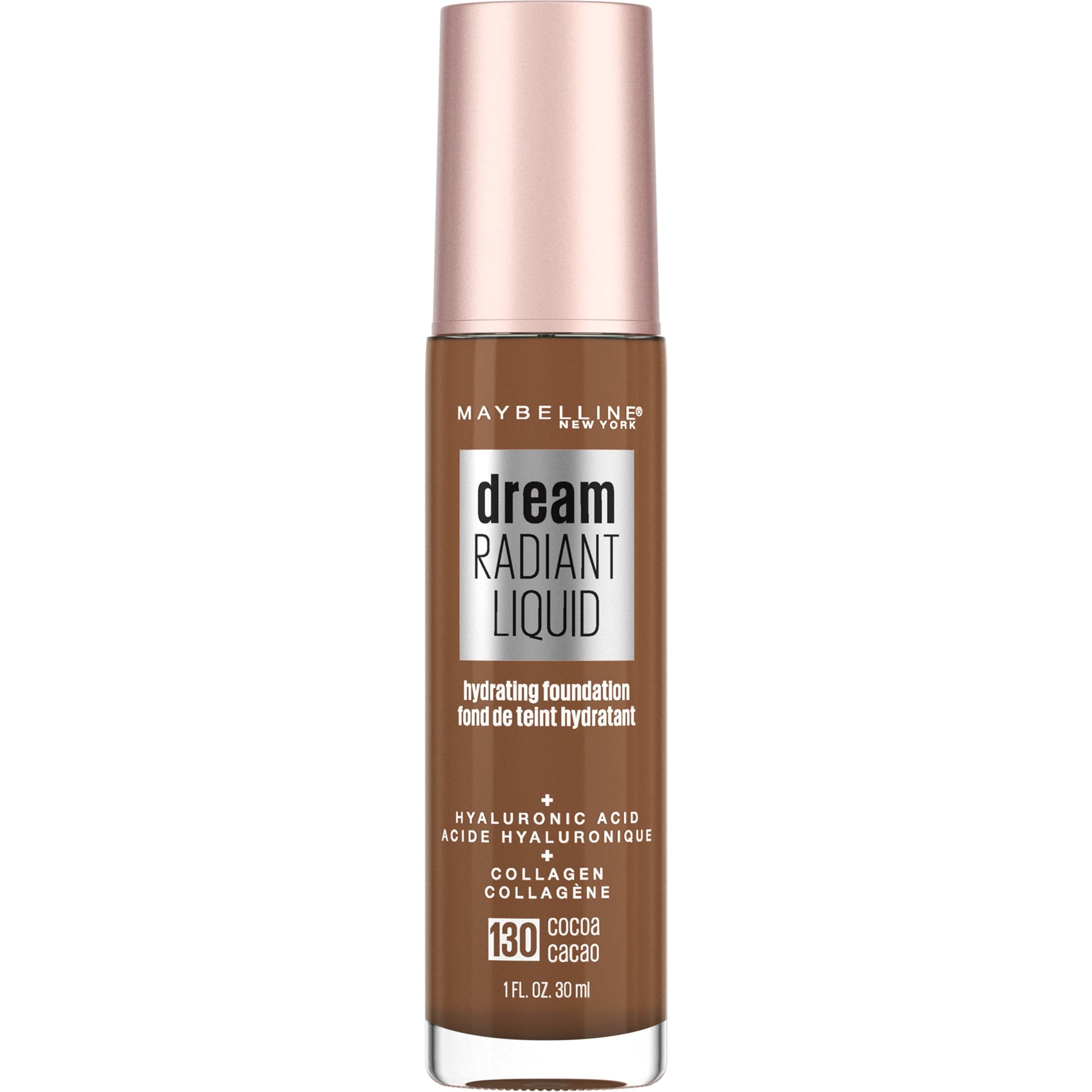 Maybelline Dream Radiant Liquid Foundation Makeup, 130 Cocoa, 1 fl oz