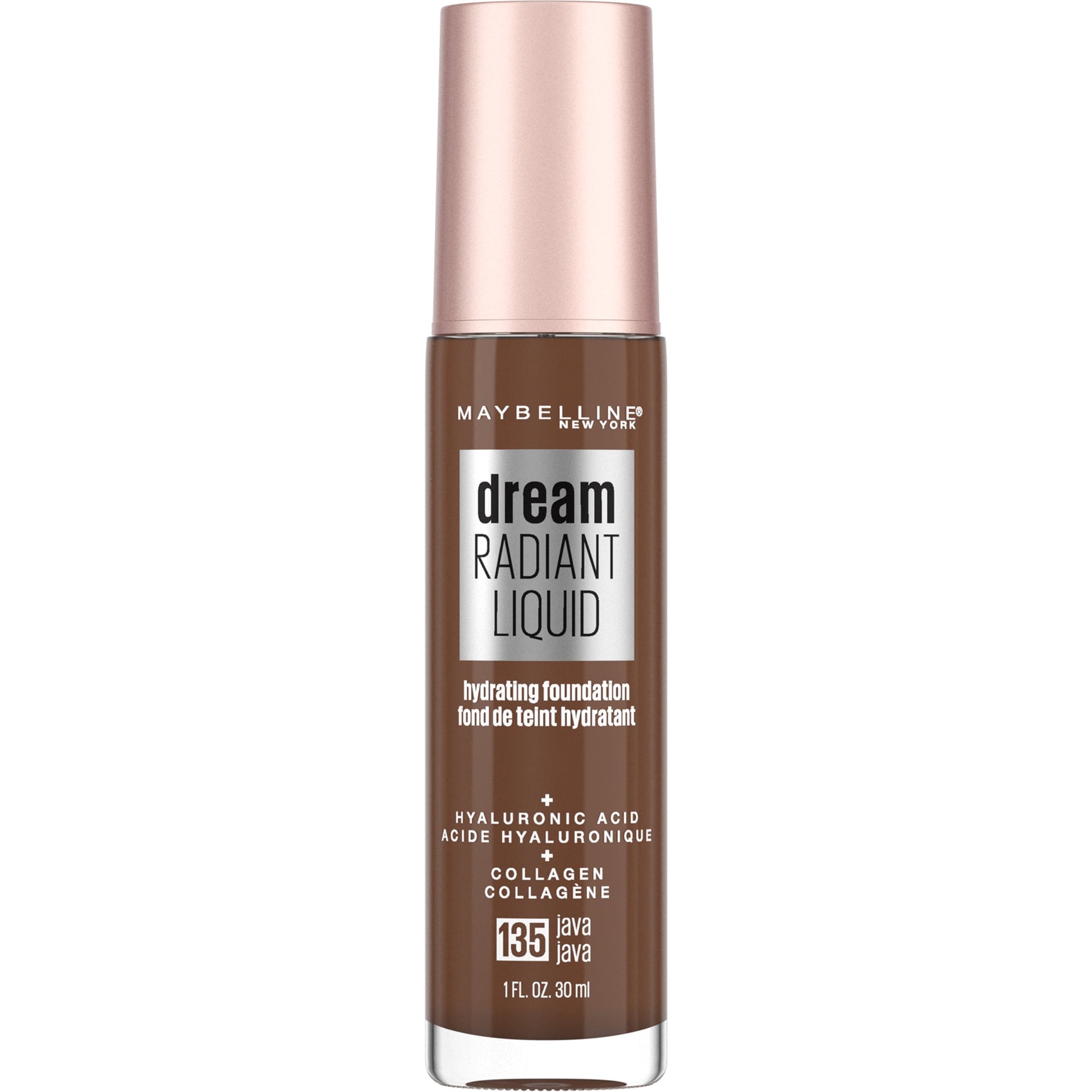 Maybelline Dream Radiant Liquid Medium Coverage Hydrating Foundation, Java, 1 fl. oz.
