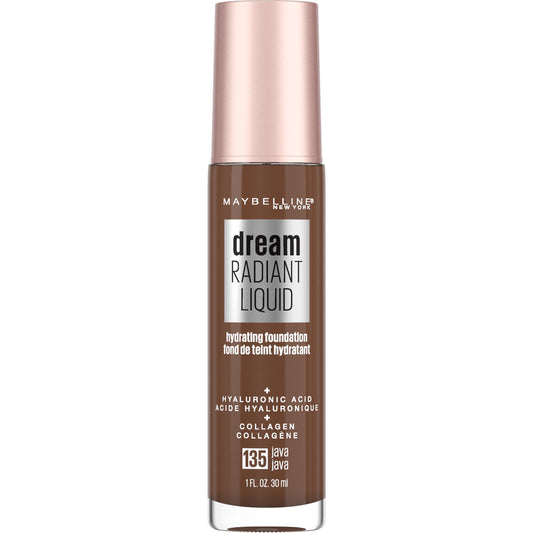 Maybelline Dream Radiant Liquid Medium Coverage Hydrating Foundation, Java, 1 fl. oz.