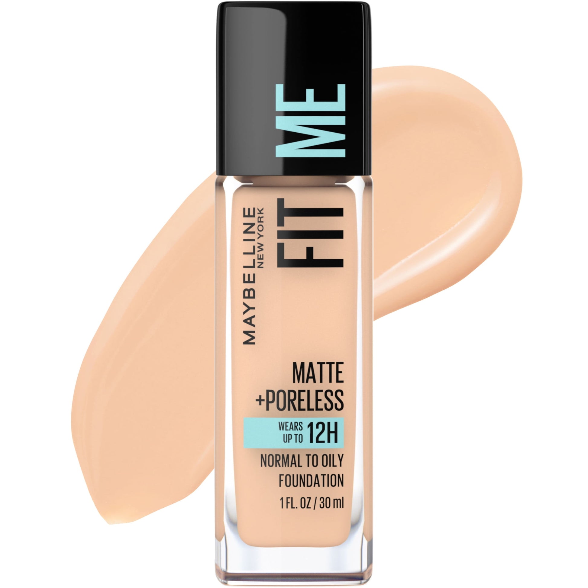 Maybelline Fit Me Matte + Poreless Liquid Foundation Makeup, Soft Sand, 1 oz