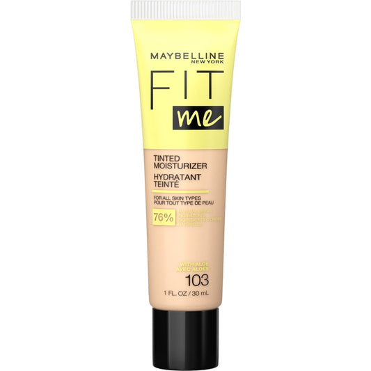 Maybelline Fit Me Tinted Moisturizer, Natural Coverage, Face Makeup, 103, 1 fl. oz.