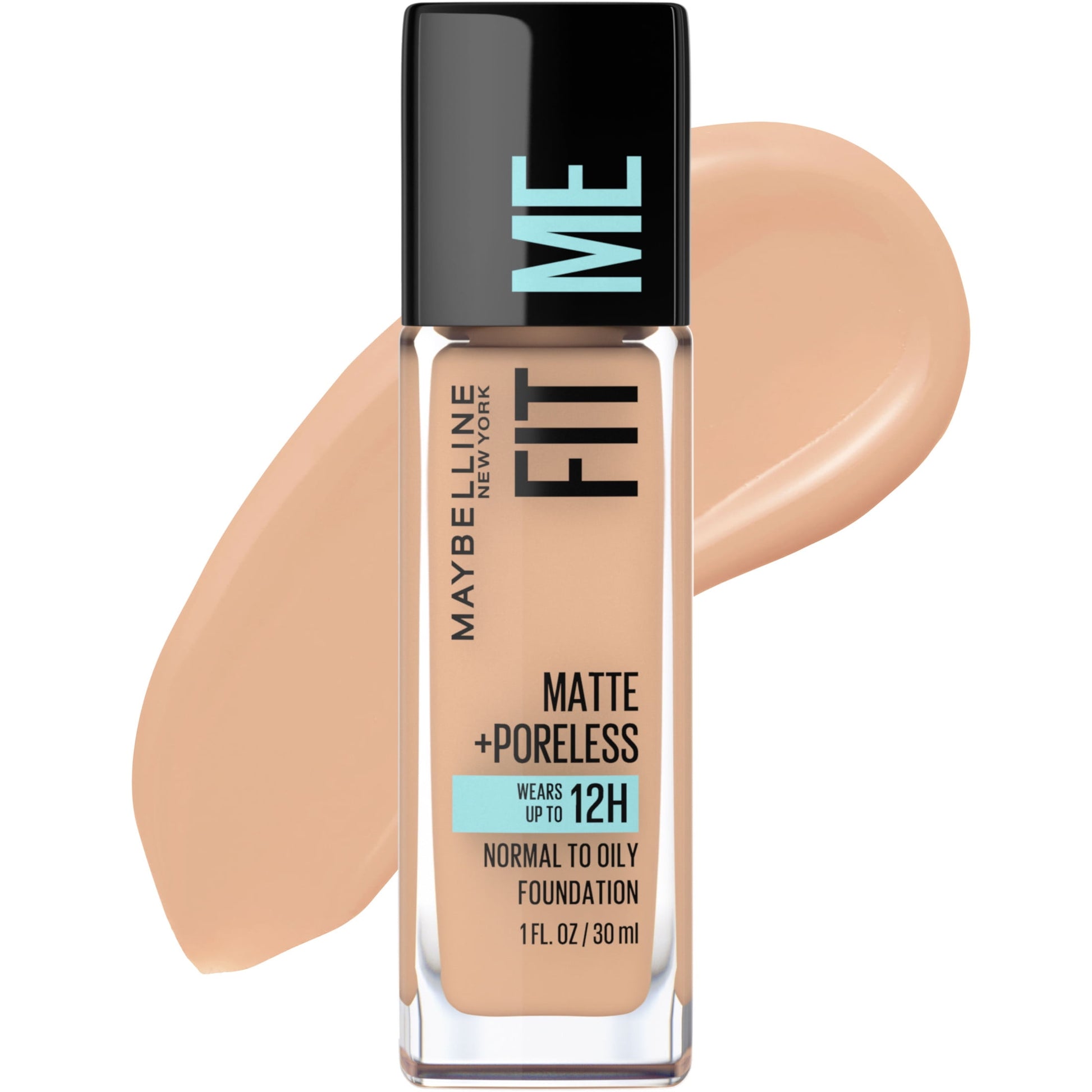 Maybelline New York Fit Me Matte Plus Poreless Foundation Makeup, Pure Beige, 1 Fl Oz