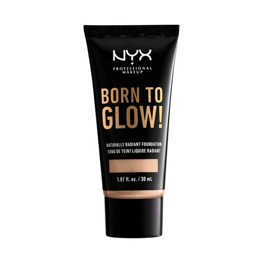 NYX Professional Makeup Born To Glow Naturally Radiant Foundation, Medium Coverage, Light