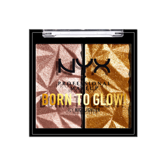 NYX Professional Makeup Born to Glow Highlighter Duo, Rock Candy, 0.07 oz.