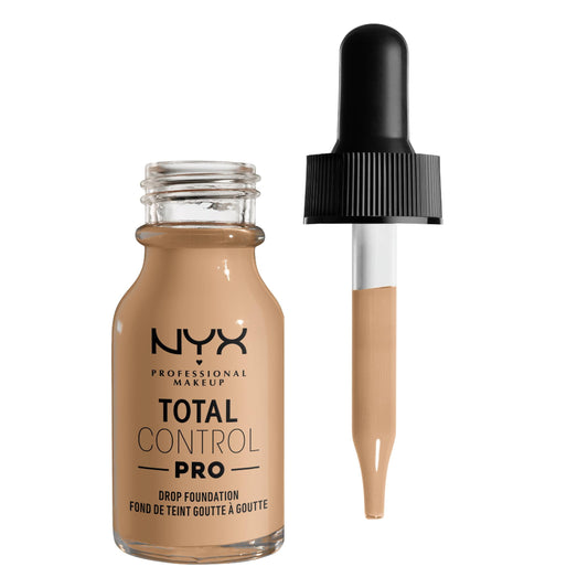 NYX Professional Makeup Total Control Pro Drop Foundation, Skin-true buildable coverage, Buff, 0.43 fl oz