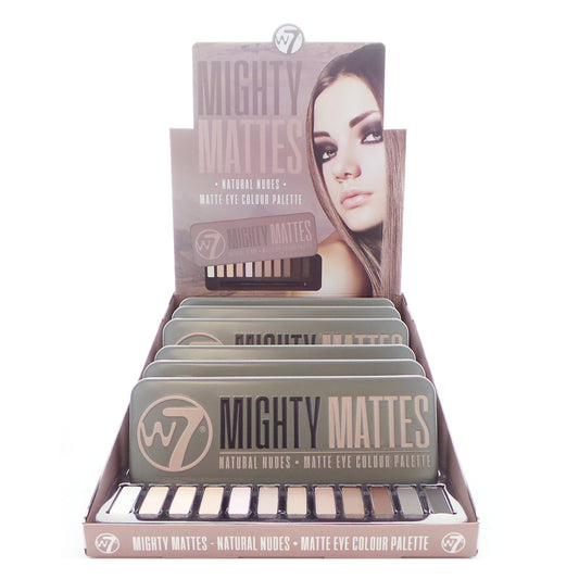 w7-mighty-mattes-natural-nudes-matte-eye-colour-palette-display-set-6-pieces-plus-display-tester