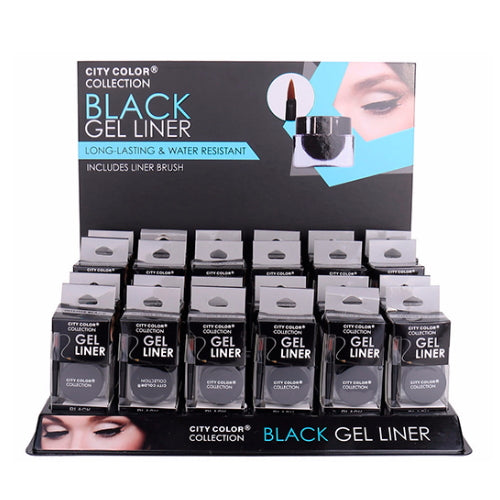 city-color-creamy-gel-liner-black-display-case-set-24-pieces