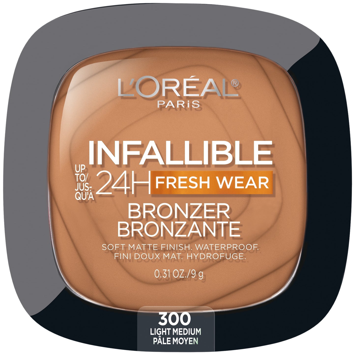 L'Oreal Paris Infallible Soft Matte Bronzer, Light Medium, 0.31 oz