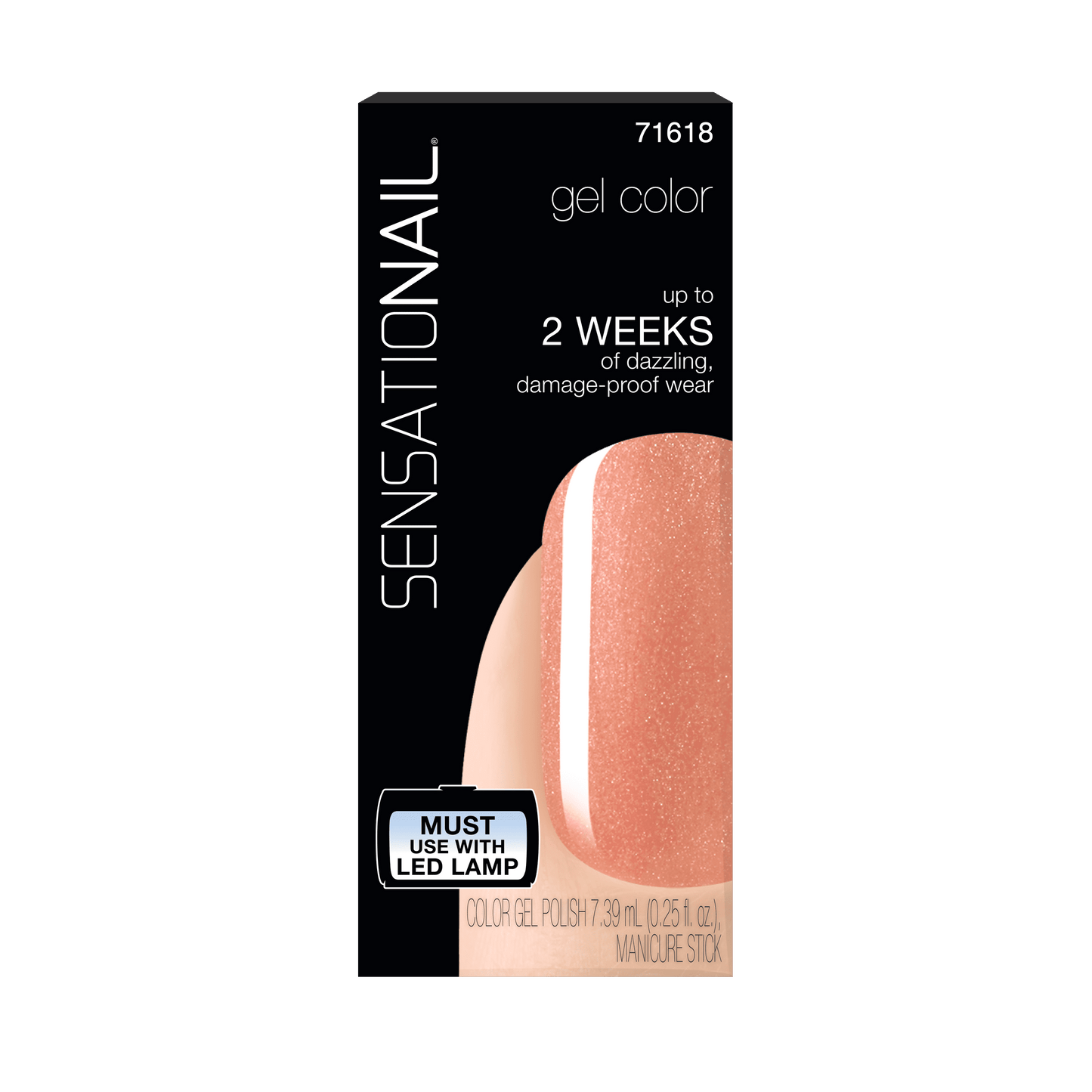 Sensationail Gel Nail Polish (Orange), Mi Amor, 0.25 fl oz