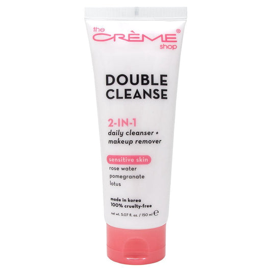 The Crème Shop Korean Beauty Skincare Best Daily Makeup Remover, Brightens Regenerates Relief Acne Scars and Redness, Deep Cleansing Silky Texture - Double Cleanse 2 in 1 Facial foam(Rose water)