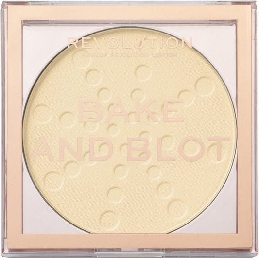 Makeup Revolution Bake And Blot Pressed Powder - Banana (for medium skin tones)