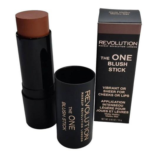 Revolution The One - Blush Stick For Cheeks or Lips MATTE MALIBU - Cheek + Lips Blush Stick