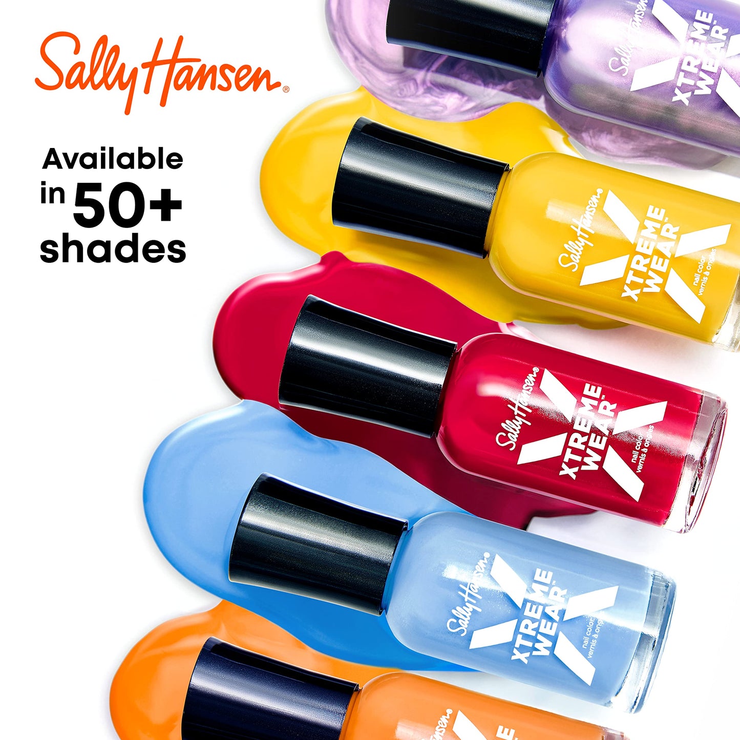 Sally Hansen Xtreme Wear, Pucker Up, Long Lasting, Chip Resistant, Opaque, Shiny Red Nail Polish