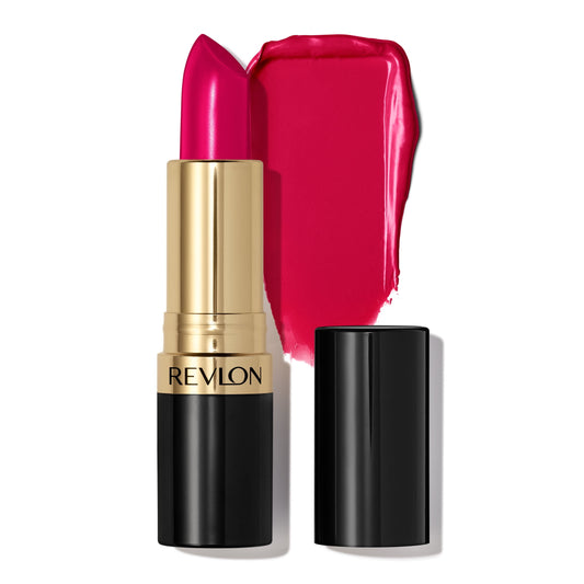 Revlon Super Lustrous Creme Lipstick, Creamy Formula, 440 Cherries in the Snow, 0.15 oz